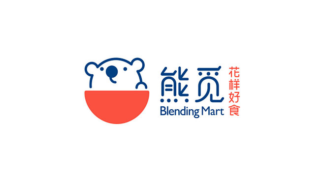 上海餐饮品牌logo设计-知名熊形象餐饮...