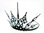 Simple Black Filigree Gothic Tiara This thing is handmade!: 