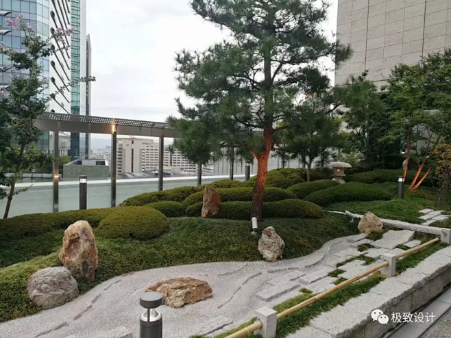 日本屋顶花园的现代日式景观_自然 : 大...