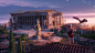 Assassin's Creed Odyssey Athen under construction, Wavenwater Michael Guimont : Here's a concept I've done during my time at Ubisoft Quebec for Assassin's Creed Odyssey. <br/>It's an early inspiration for what the city of Athen could look like under
