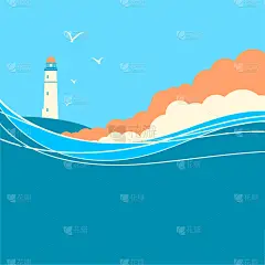 自然,海洋,灯塔楼,青绿色,波浪,夜晚,安全的,房屋,航海