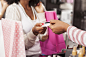 Paying by credit card.