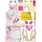 A fashion look from June 2015 featuring multi colored bodycon dress, fendi sandals and zipper purse. Browse and shop related looks.