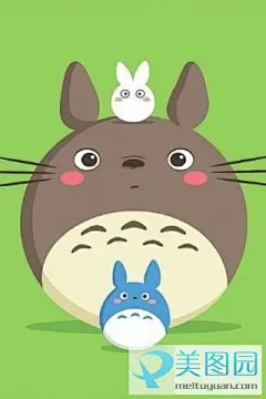 哈哈 龙猫可爱的桌面壁纸