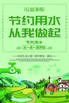 节约用水世界水日宣传海报