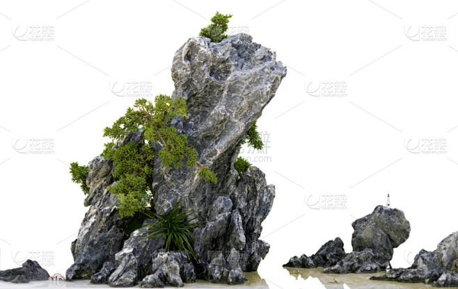 岩石,雕塑,招财猫,东方石景花园,艺术,...