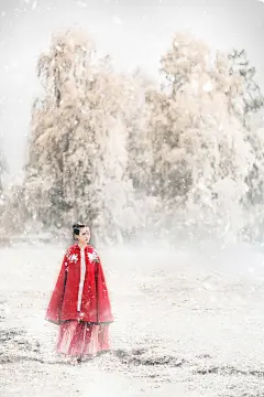 【有图】&lt;眉 间 雪&gt;-蜂鸟网 : 【有图】清寒已然入骨，还忆最初， 有你扯过衣袖轻拂，笑说雪融似泪珠。微博@小麦skin 