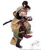 #UCG分享# 《最终幻想14 红莲之解放者》最新角色CG（新职业侍&红魔道士）及来自茂木雄介的角色艺术插画！ ​​​​