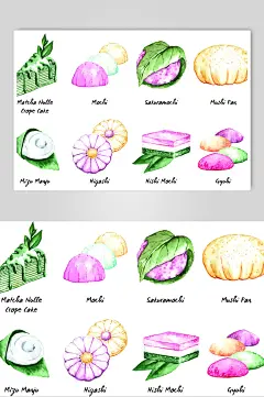 清新叶子大气高端美食插画矢量素材