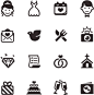 食品,符号,礼物,连衣裙,餐刀_166082600_Wedding Icons - Mono Series_创意图片_Getty Images China