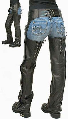 Leather Chaps with A...