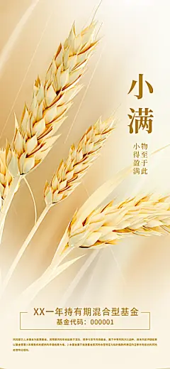 传统节气小满宣传海报