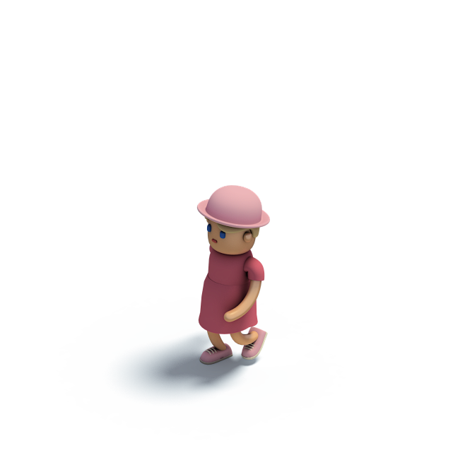 C4D人物小孩3D立体模型