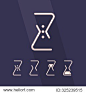 Hourglass, sandglass vector icons, icon for webdesign, time logo