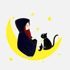 手绘卡通万圣节素材女巫黑猫月亮帽子素材图片大小2000x2000px 图片尺寸1.28 MB 来自PNG搜索网 pngss.com 免费免扣png素材下载！黑猫#节日元素#帽子#女巫#女巫素材#万圣节#万圣节素材#月亮#