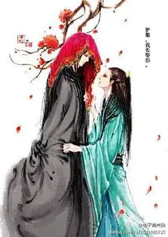 【情侣图】覆了天下也罢 始终不过 一场繁华_古风图片吧_百度贴吧