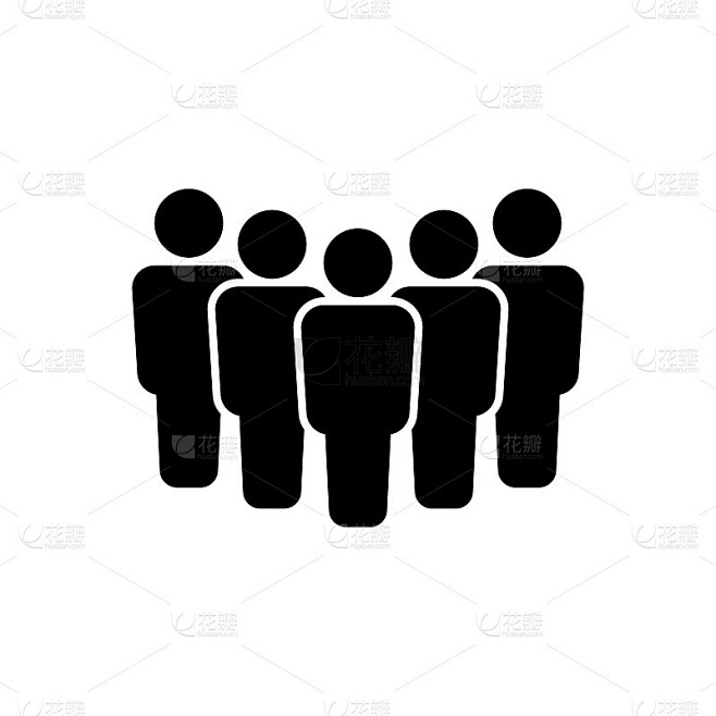 人的偶像。人群的迹象。一群人或一群用户，朋友。团队图标。矢量图