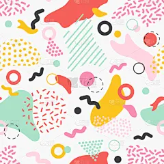 创造力,多色的,四方连续纹样,染色剂测试,明亮,形状,点状,之字形,几何形状,圆形