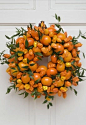 Fall Citrus Wreath | ~)( Door Decor )(~