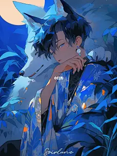 克莱因蓝的夏夜｜人物设计：萤夜之狐