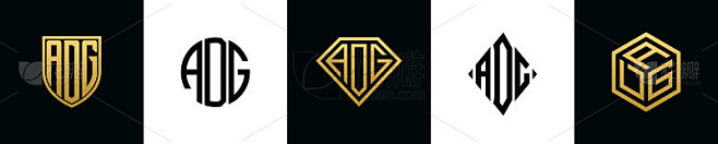 首字母ADG标志设计Bundle