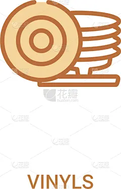 计算机图标,概念,线条,极简构图,两个物体,白色,传媒,轮廓,Disk,留声机