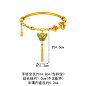 六福珠宝福满传家蝶恋花蝴蝶黄金手链女珐琅工艺计价F63TBGB0093-tmall.com天猫