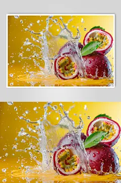 AI数字艺术百香果果树果园水果农产品摄影图