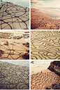 San Francisco-area based landscape artist, Andres Amador, creates amazing large-scale sand paintings on beaches using only a rake. He and his pupils only have 2 hours to make their art before the tide returns and washes it all away~~~~~*