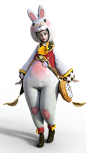 调皮可妮兔人偶妆_追羿人作品_角色/人物/生物_CG模型网