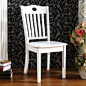 实木餐椅简约现代 橡木椅子中式餐椅 靠背椅子全实木椅子白色宜家-淘宝网