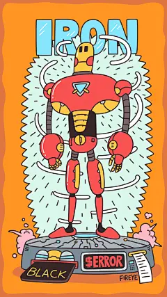 潮流插画 小怪兽 矢量风格 简笔画潮流插画 12
