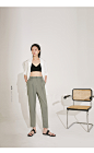 夏莫卡锥形直筒西裤女2020夏季显瘦垂顺缎面高腰九分小脚裤女6140-淘宝网