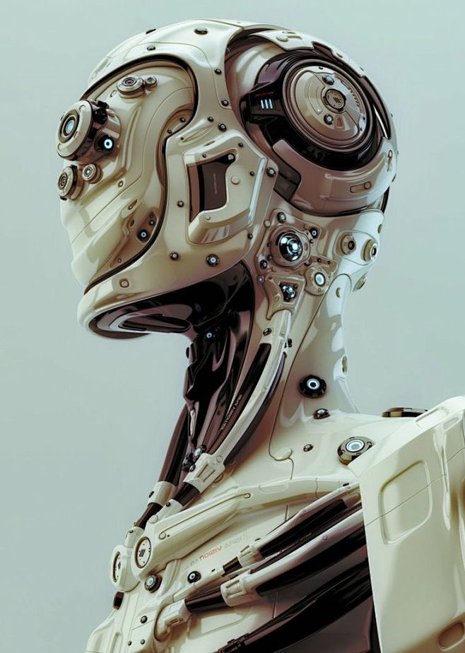 Futuristic robotic m...