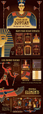神秘国度埃及文化艺术插画模板【AI,PNG,JPG,PSD】