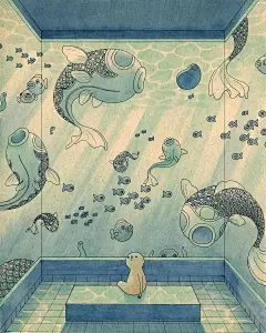 台湾插画家 Felicia Chiao 创作了系列插画《幽居星人的怪诞世界》