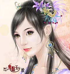 天才花痴闯异世+高清桌面壁纸 鬼点子原画 - 鬼点子 - 隔世尘缘 鬼点子绘画