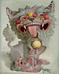 "Shishi" by Leslie Ditto - 16″x20″ oil on canvas 2012 Riding the Dragon Exhibition: 