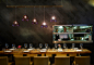 Hand-blown Bowl Pendants on Bespoke Bar