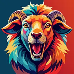 简约矢量羊头素材图图片