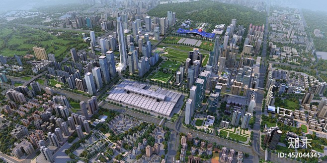 现代城市3D模型下载【ID:457044...