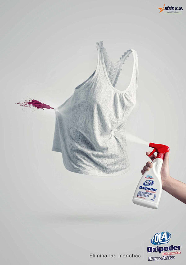OLA去污剂系列创意广告欣赏 _产品诠释...