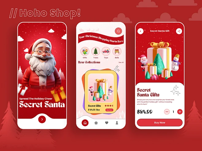 Festive Secret Santa Shopping App by MQoS UI/UX for MultiQoS on ...