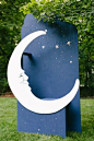 #Moon #PhotoBooth -- We may have to have a contest for most creative Photo Booth Alternatives! See this wedding on http://www.StyleMePretty.com/maryland-weddings/annapolis/2014/01/15/annapolis-garden-wedding/ Theresa Choi Photography