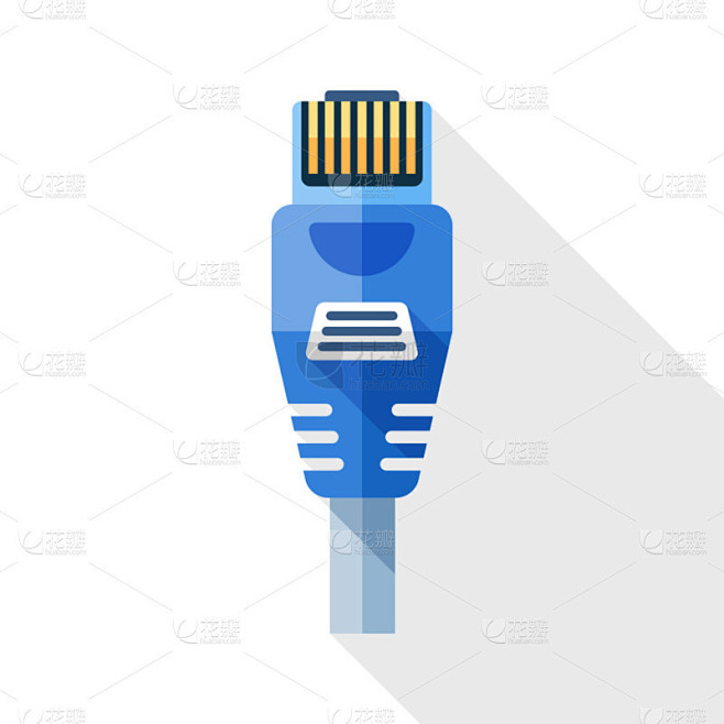 以太网连接器与电缆图标.