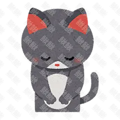 鞠躬道歉的小狗狗猫咪小猫手绘卡通插画手绘png儿童插画免扣素材2