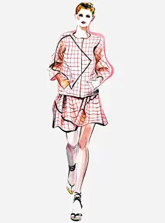 时尚女装手绘稿免抠素材 页面网页 平面电商 创意素材 png素材