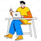 卡通感文体娱男人元素