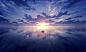 Anime 3280x2000 anime anime sky sky skyscape lake swan reflection shining sunlight nature water sea landscape clouds sun rays Sun   digital  digital art artwork