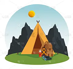 地形,自然,山,旅行者,夏天,春天,愉悦,旅途,露营,放松